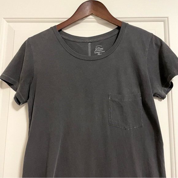 J. Crew T-Shirt Dress with Pocket in Charcoal Gray - Picture 2 of 7